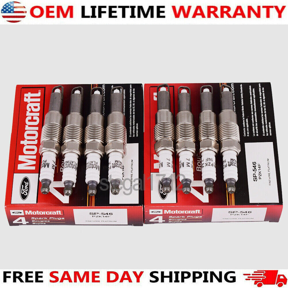 Set of 8 Genuine OEM Platinum Spark Plugs SP-546 PZK14F For F150 F250 5.4L SP546