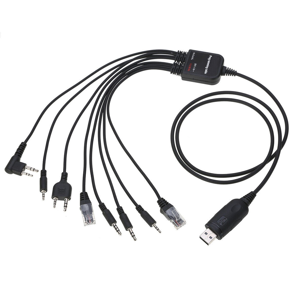 8 in 1 USB Programming Cable+Software CD For Motorola Baofeng Kenwood HYT Radio