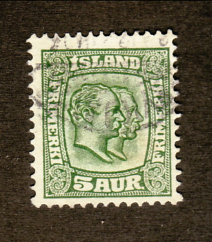 1907 Iceland #74 Used Kings Christian IX Frederik VIII