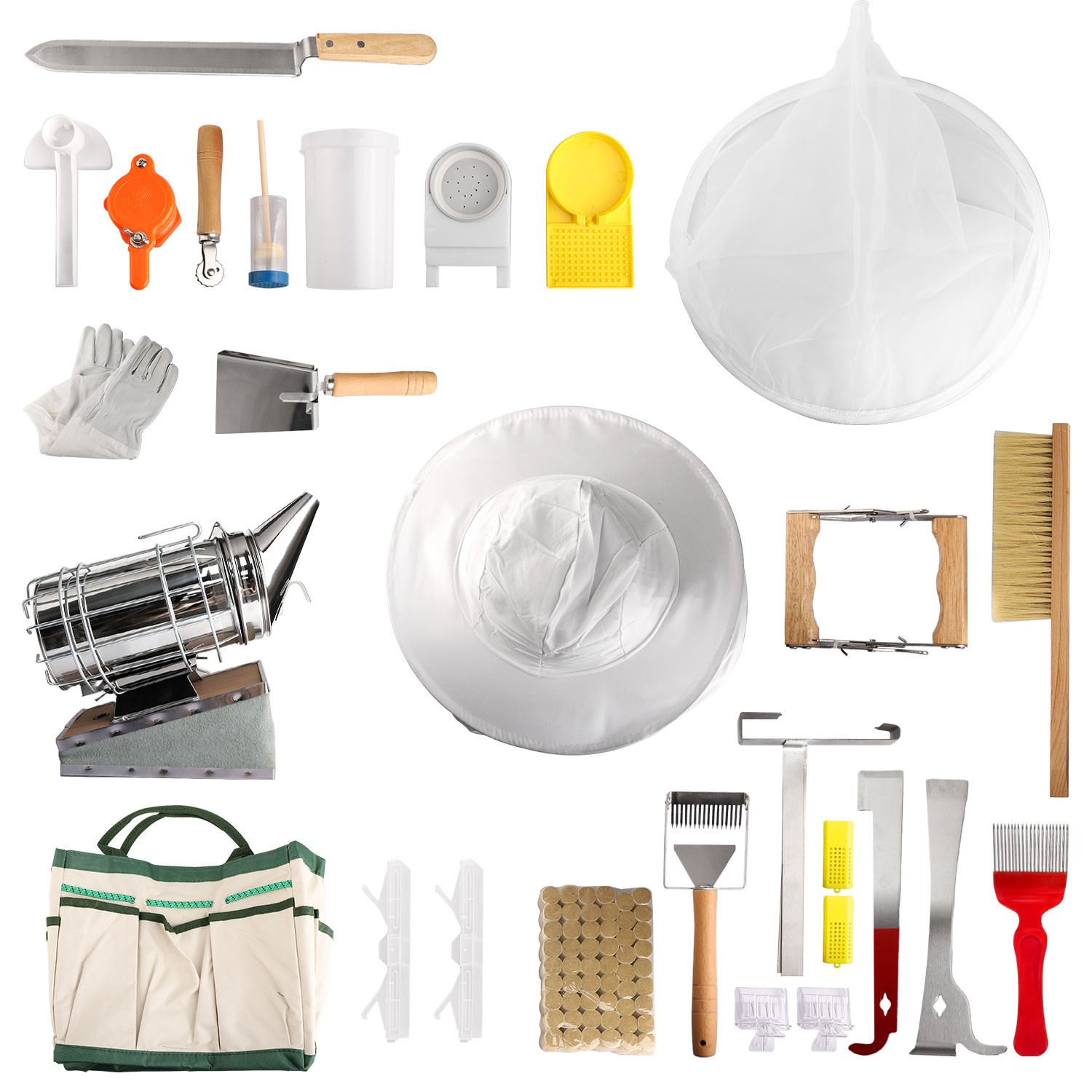 30 Pcs Beekeeping Supplies Tools Bee Suit Bee Keeping Starter Kit Bee Keeper
