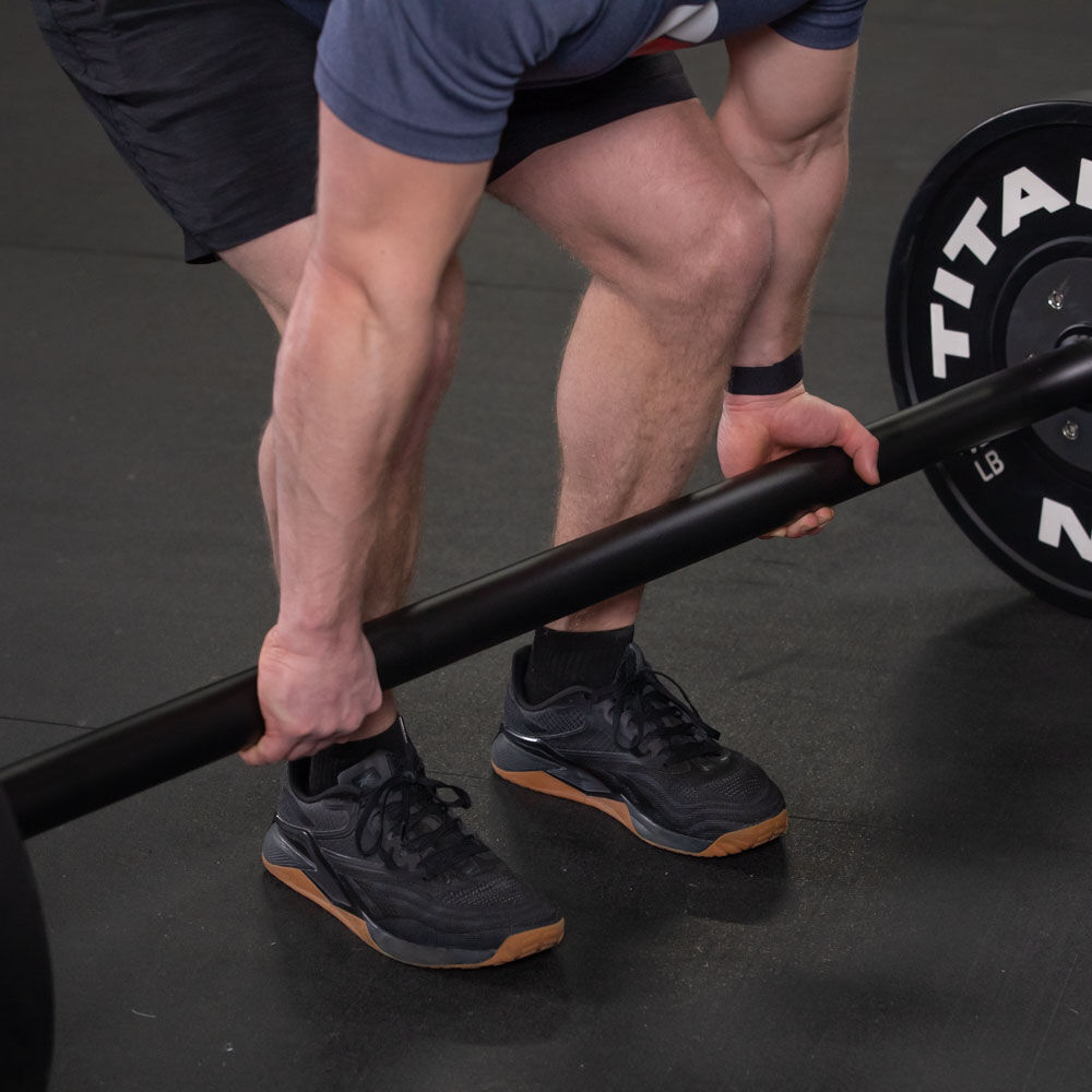 Titan Fitness 7 FT Axle Barbell, Fat Grip Strength Training, Olympic Bar