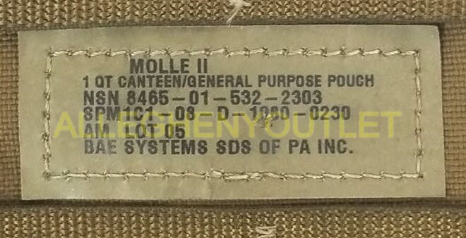 US Military USMC 1 QT MOLLE Coyote Brown CANTEEN COVER Carrier Utility Pouch EXC