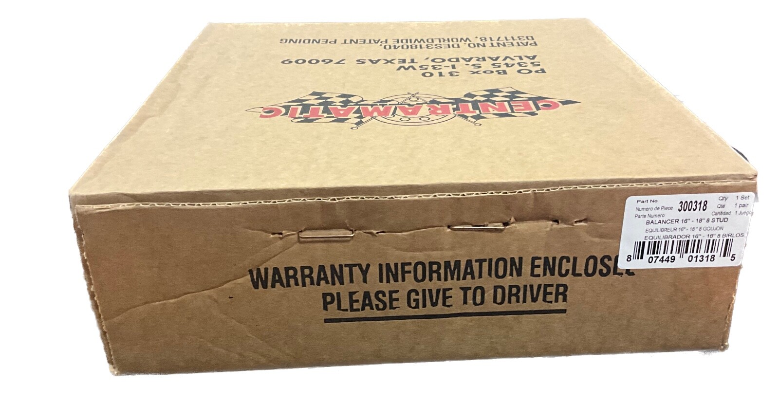 Centramatic 300-318 Dodge/Ford 3/4 & 1 Ton Single Rear Wheel (SET OF 4)