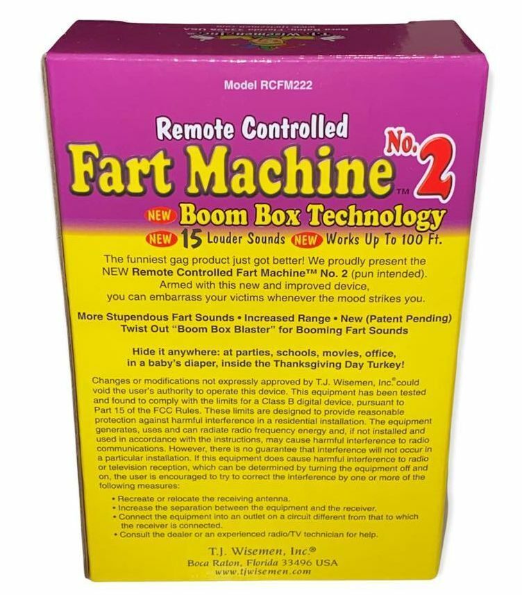1 Fart Machine #2 with remote + 1 Liquid Ass Spray Bottle Stink Bomb ~ COMBO!