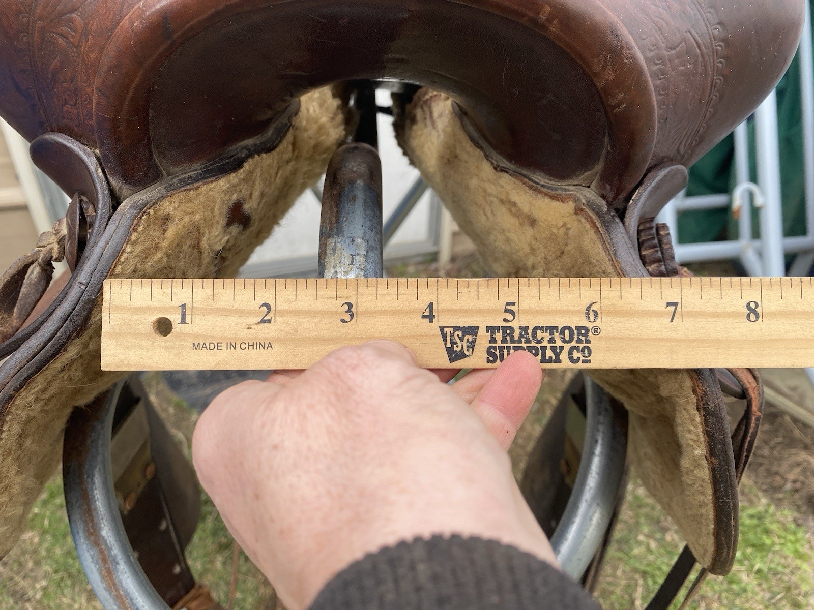 Antique/Vintage 14.5" Texas Tanning Mfg / TexTan slick seat Western saddle