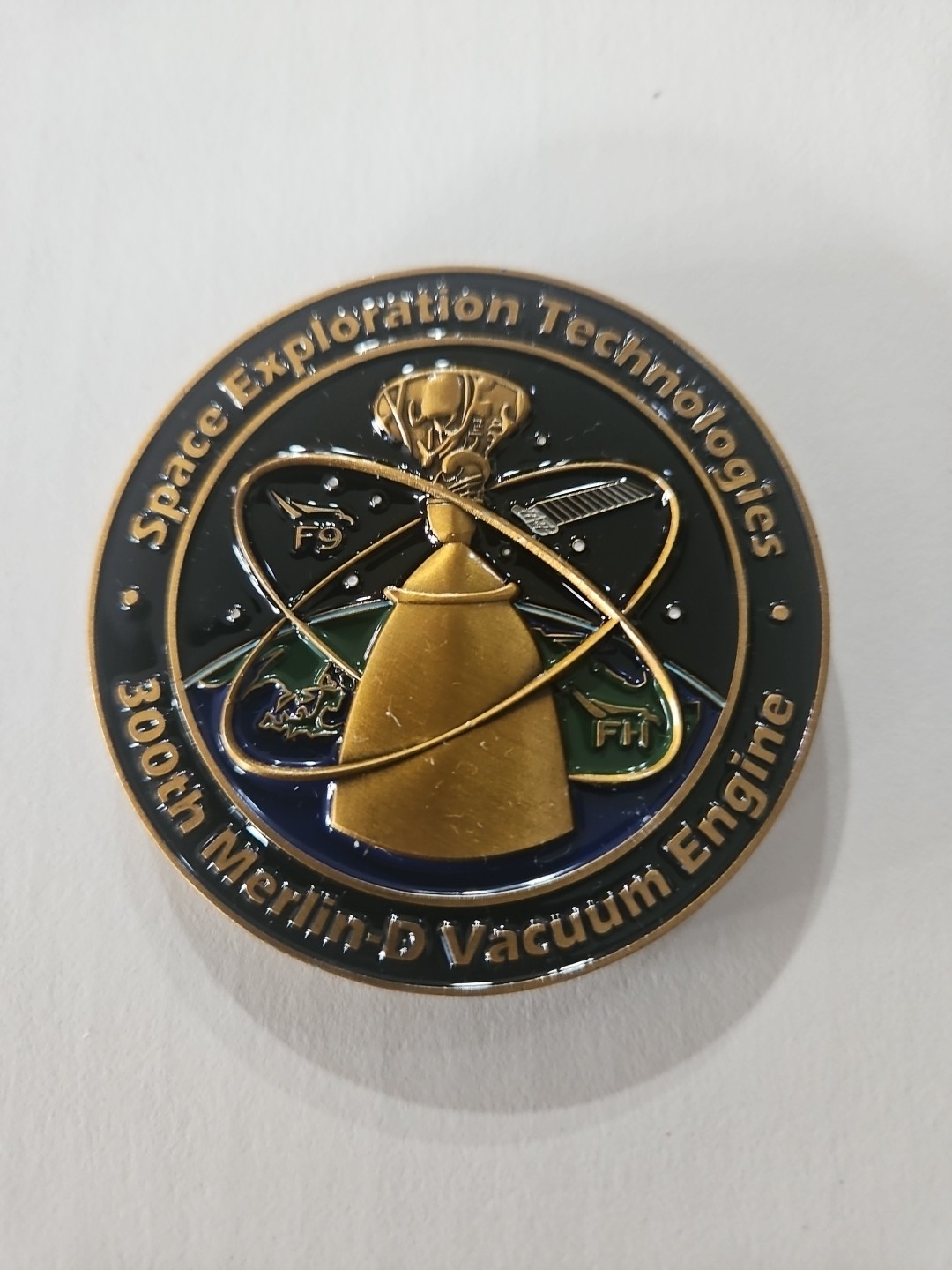 SpaceX - 300th Merlin D Vacuum Engine Commemorative Coin 2.5"