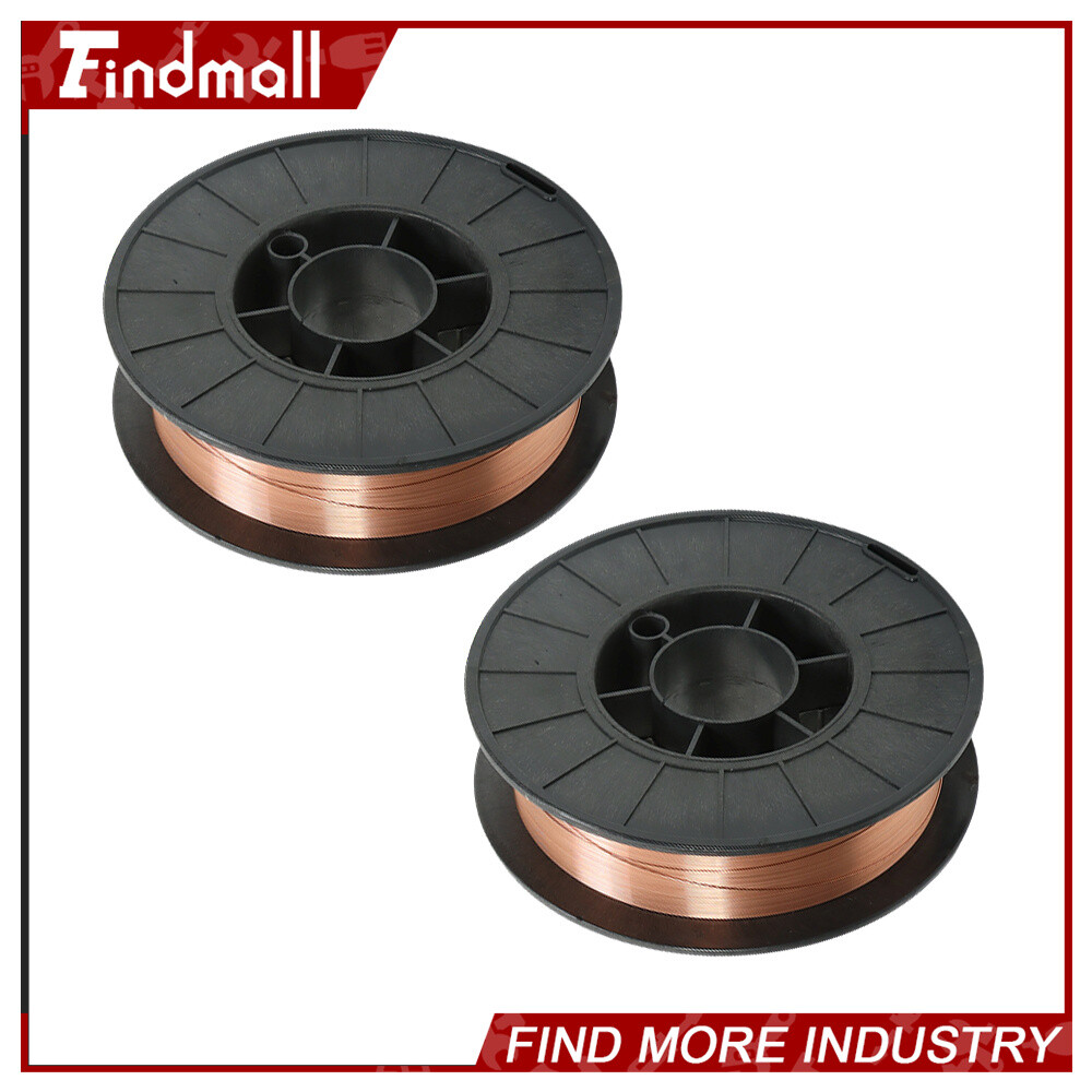 Findmall 2 Roll ER70S-6 .023" (0.6 mm) Mild Steel MIG Welding Wires (2 x 10-Lbs)