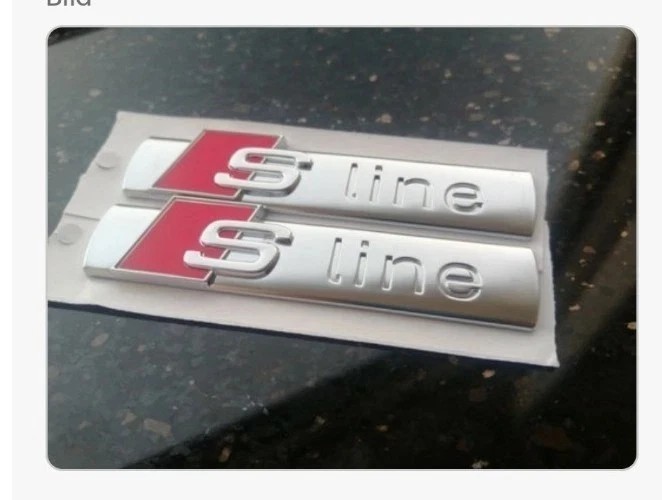 Audi S-Line emblem original lettering 2 pieces