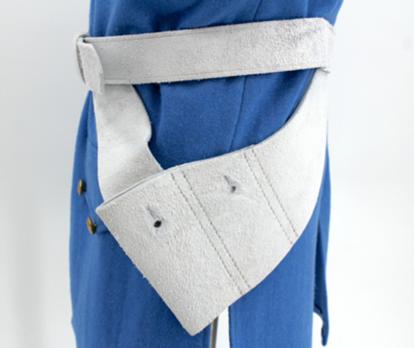 White Leather Double Frog Waistbelt