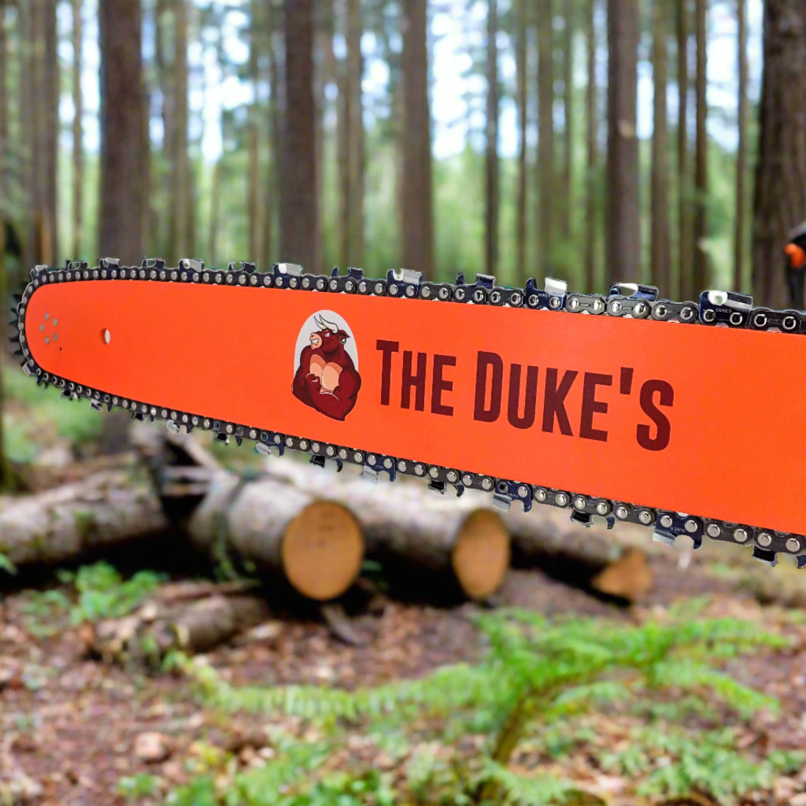THE DUKE'S BAR AND FULL CHISEL HARD CHROME CHAIN COMBO