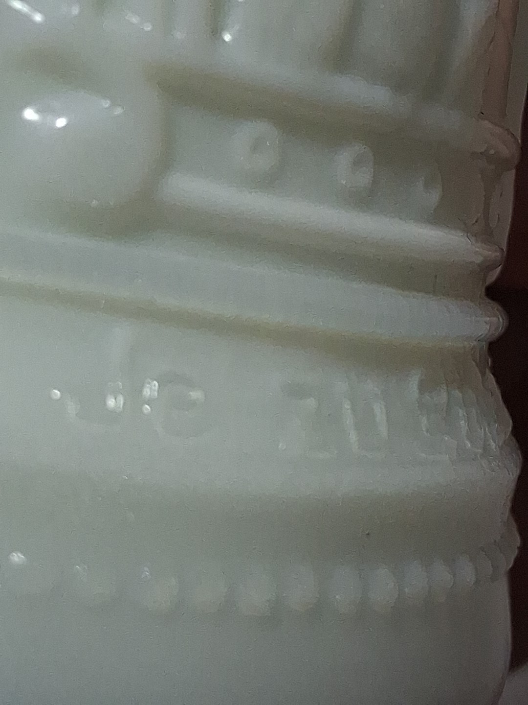 Westmoreland Greentown ? Serenade Antique German Uranium Glass Stein Mug #2