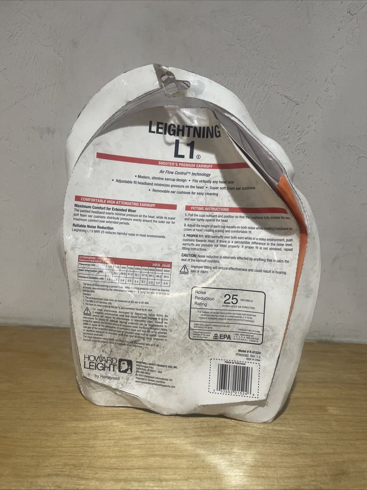 Howard Leight Lightning L1 Ear Muffs