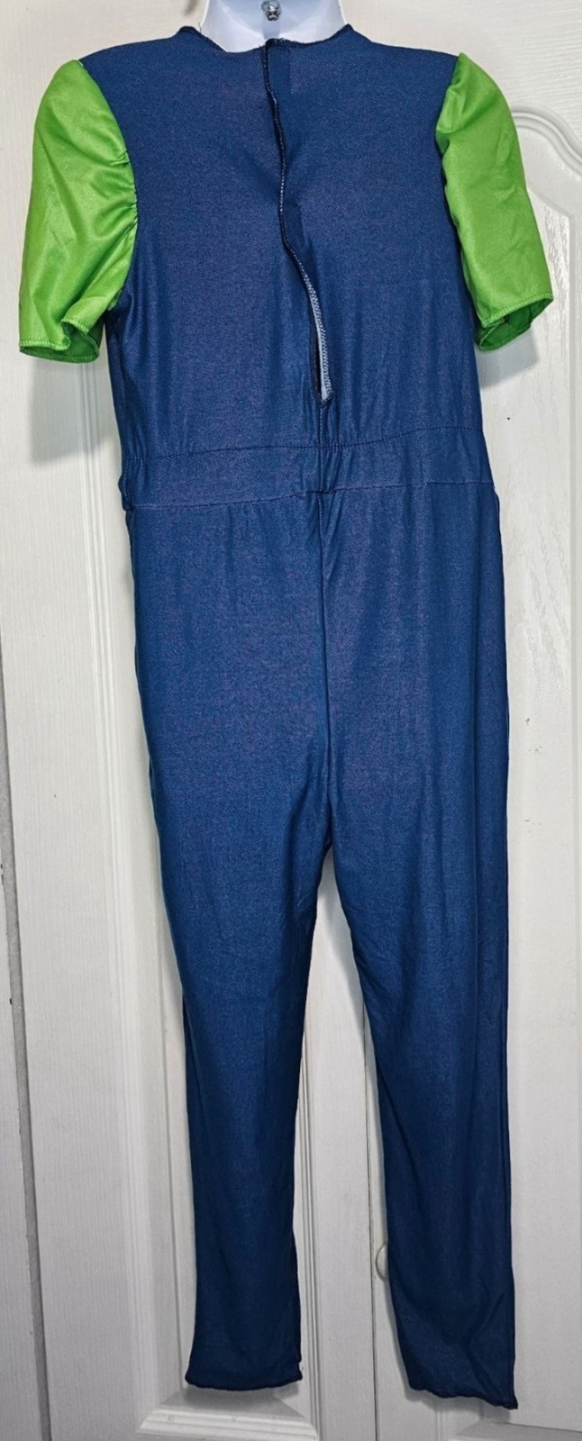 Luigi Super Mario Girls 7-8 Costume Set Hat Gloves Jumpsuit