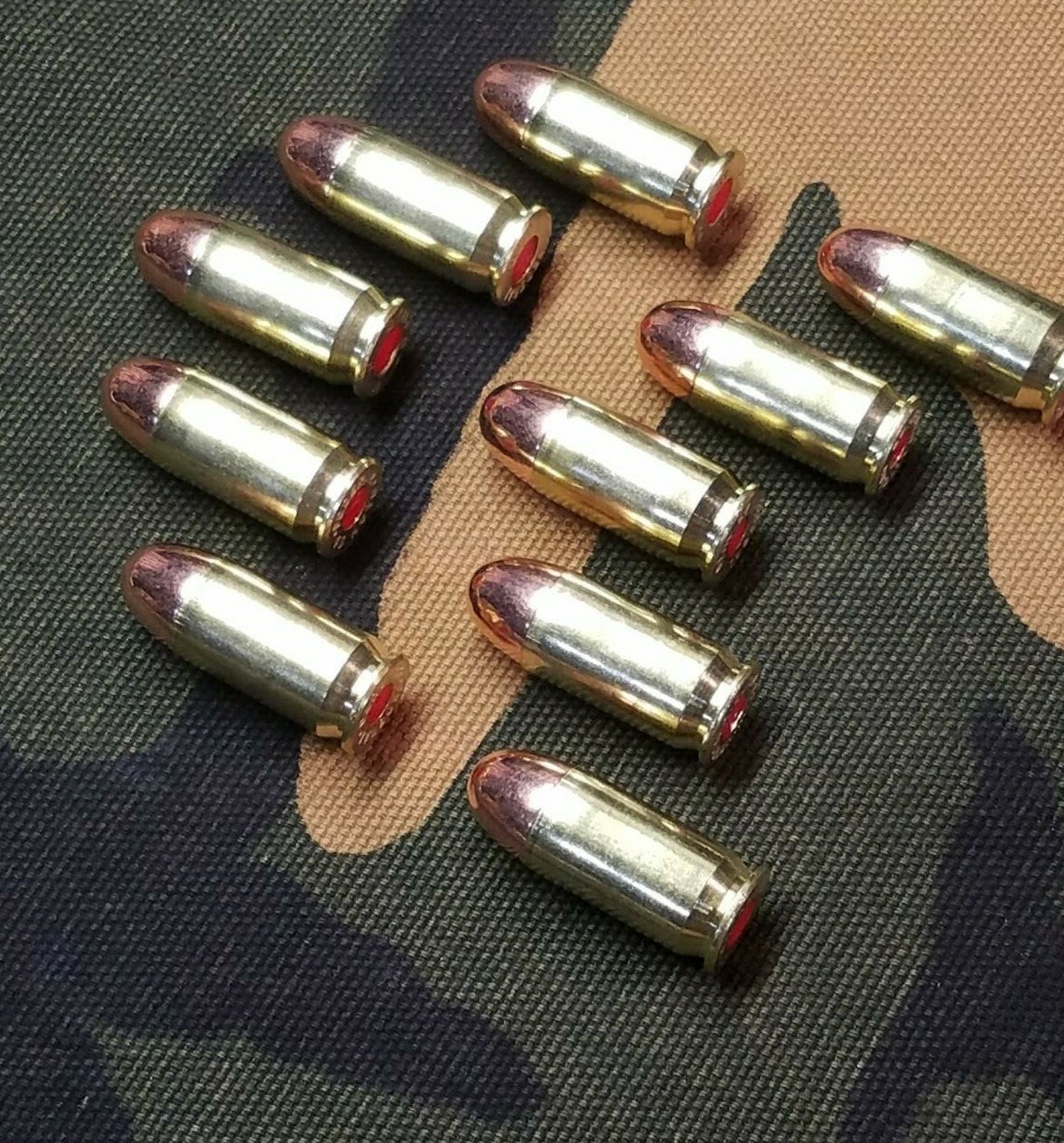 45 ACP SNAP CAPS SET OF 10 (BRASS+FMJ) REAL WEIGHT!!!