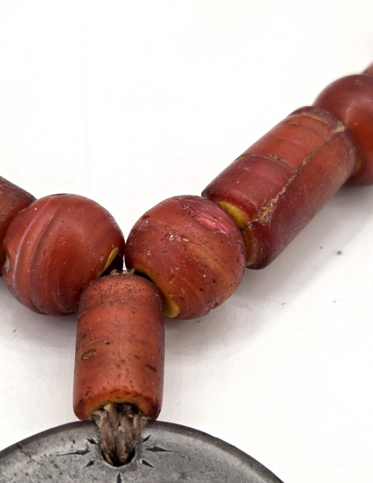 Hudson Bay Trade Bead Necklace Indian Port Albany Fur House Cornaline D'aleppo