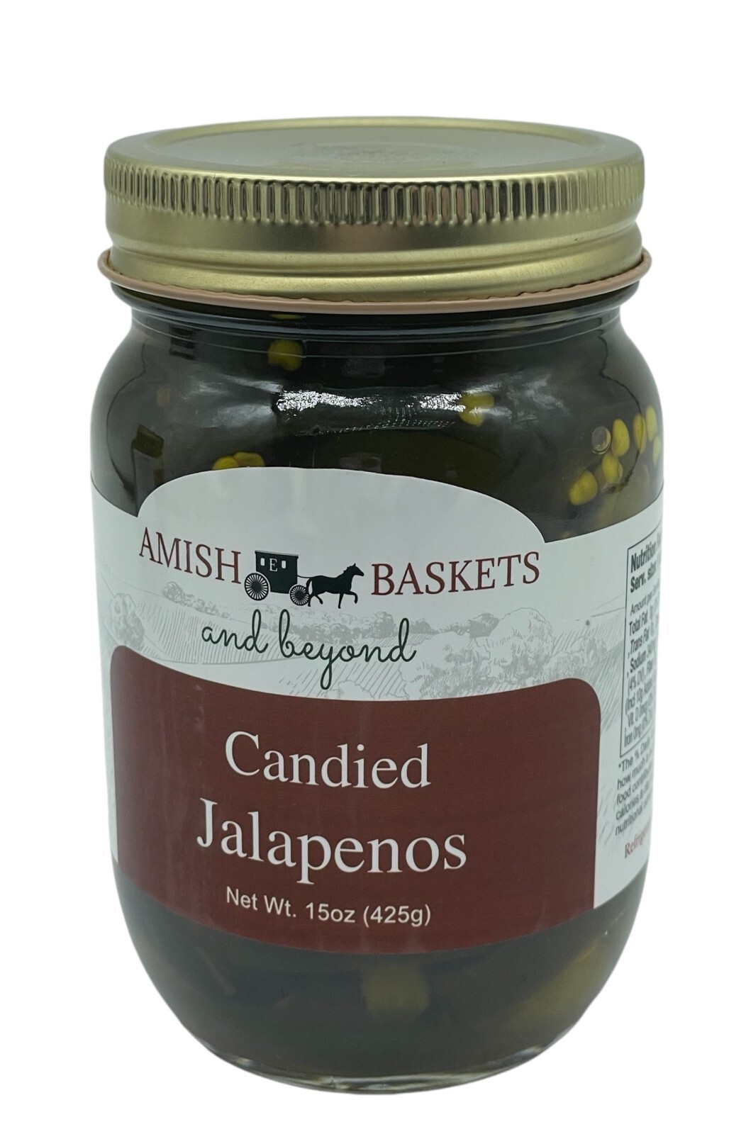 Amish Candied Jalapenos Non GMO Vegan All Natural - 15 oz - 2 Jars