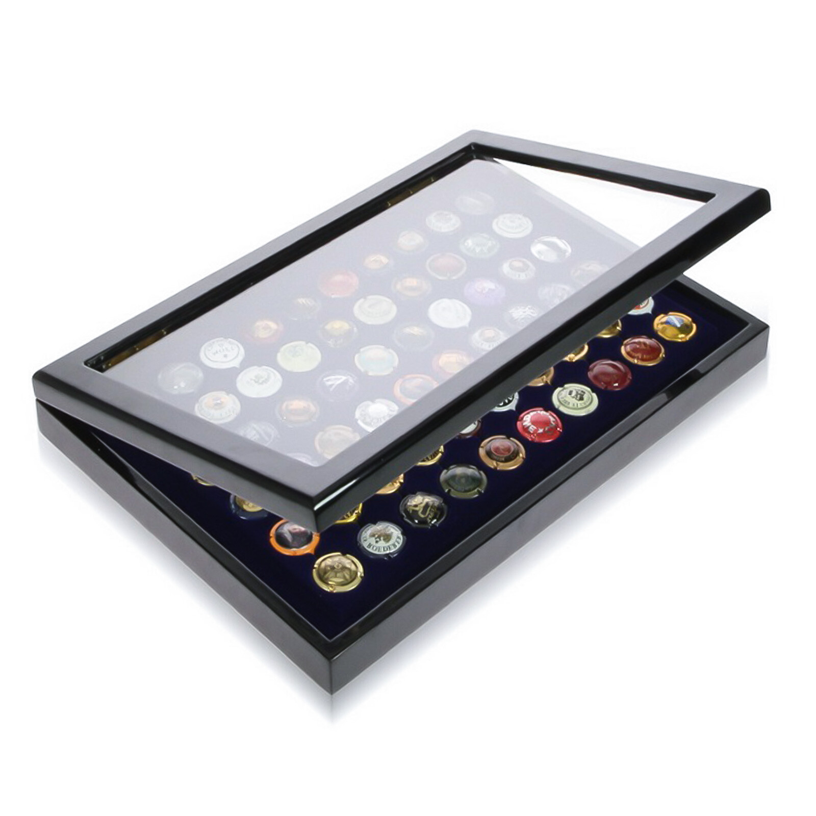 100 Slots Jewelry Ring Display Organizer Tray Holder Earrings Storage Boxes Case