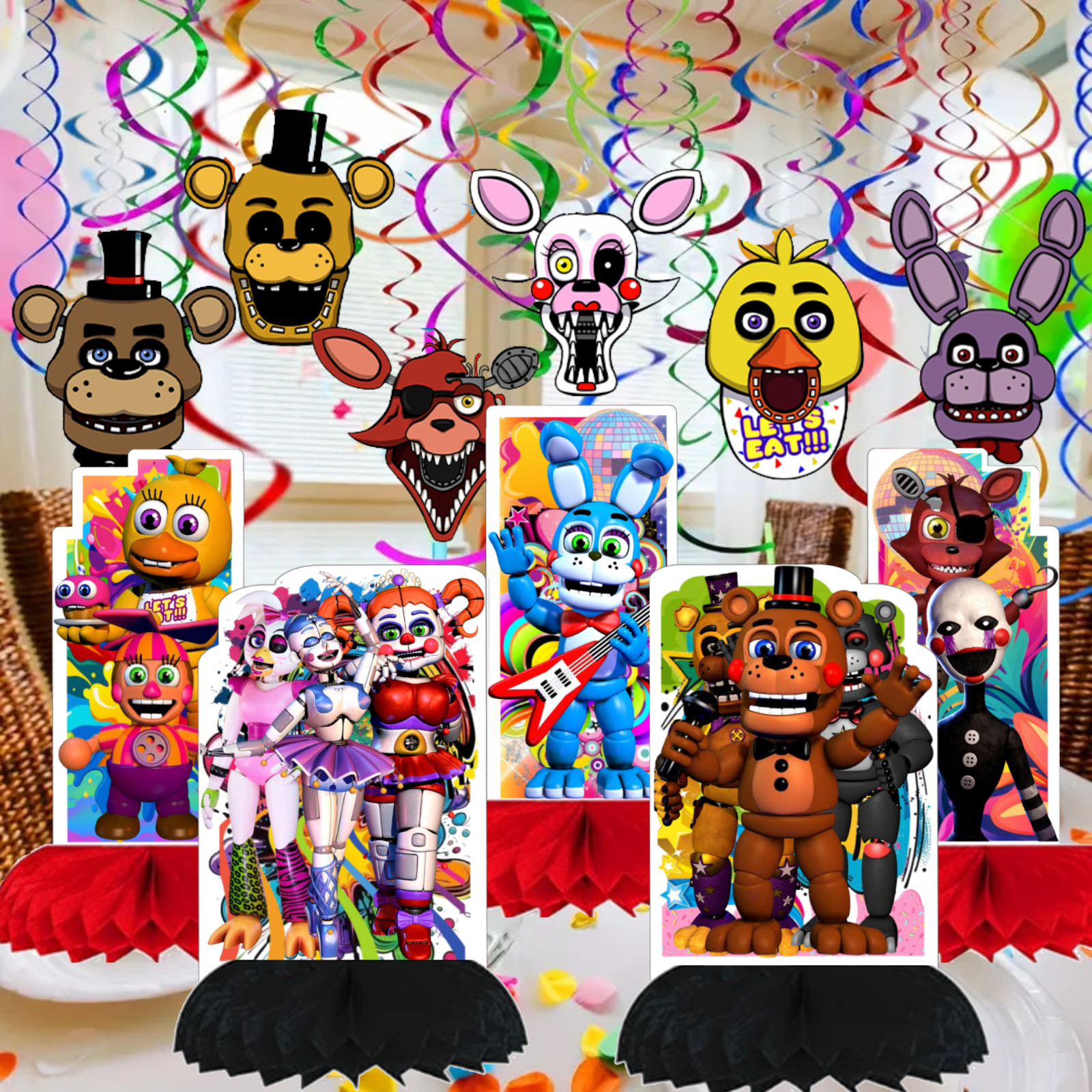 FIVE NIGHTS AT FREDDY FNAF birthday party supplies favor centerpiece decoration