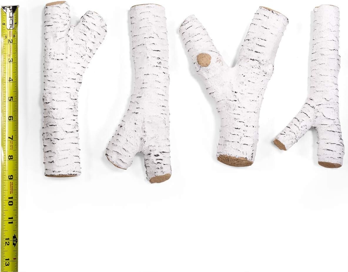 6-Pieces Ceramic Wood Gas Fireplace Log Set