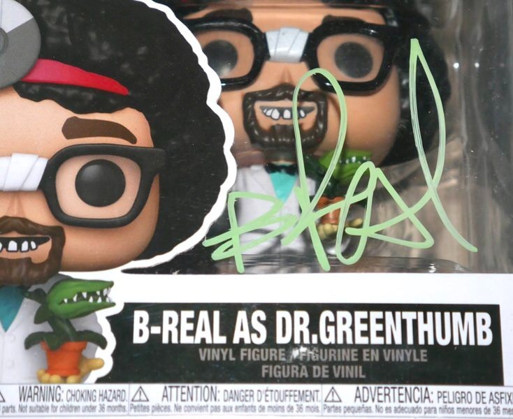 B-REAL SIGNED CYPRESS HILL DR GREENTHUMB PSA ENCAPSULATED FUNKO POP VINYL FIGURE
