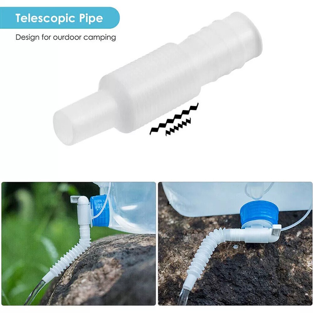 2 Pack 10 Gal Collapsible Water Container Water Storage Jug with Spigot Camping