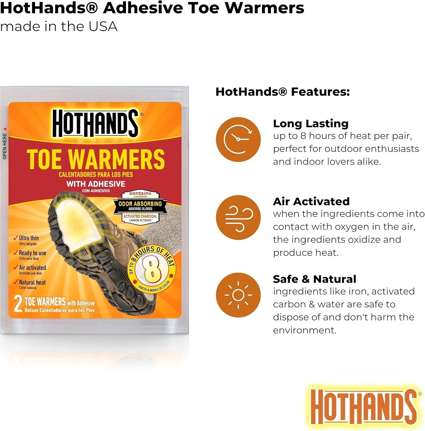 HotHands Toe Warmers (40 pairs) Bonus Pack Includes (8 Pairs) Hand warmers FREE