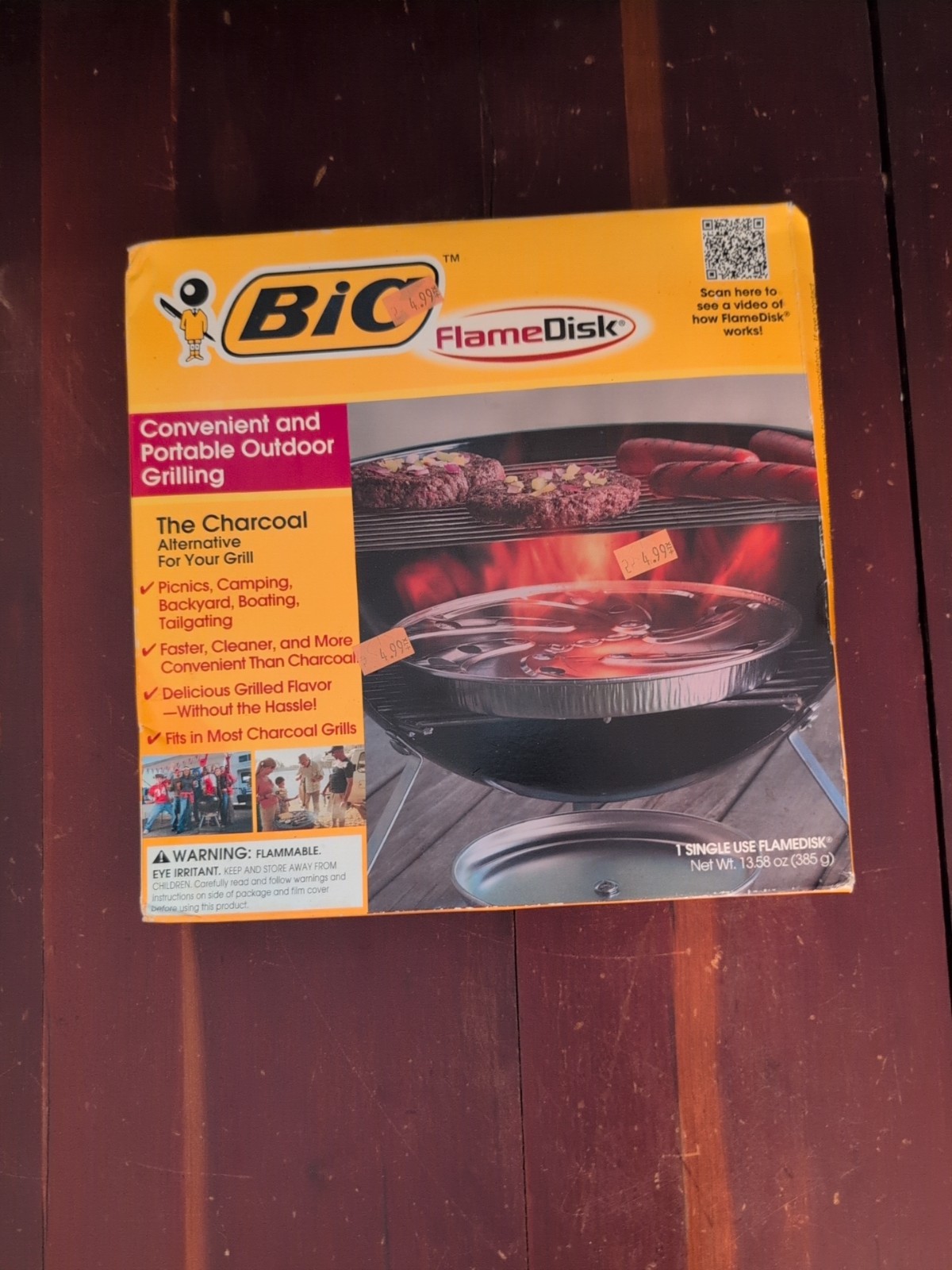 Bic Flame Disk For Portable Outdoor Grilling Charcoal Tailgating Prepper NOS