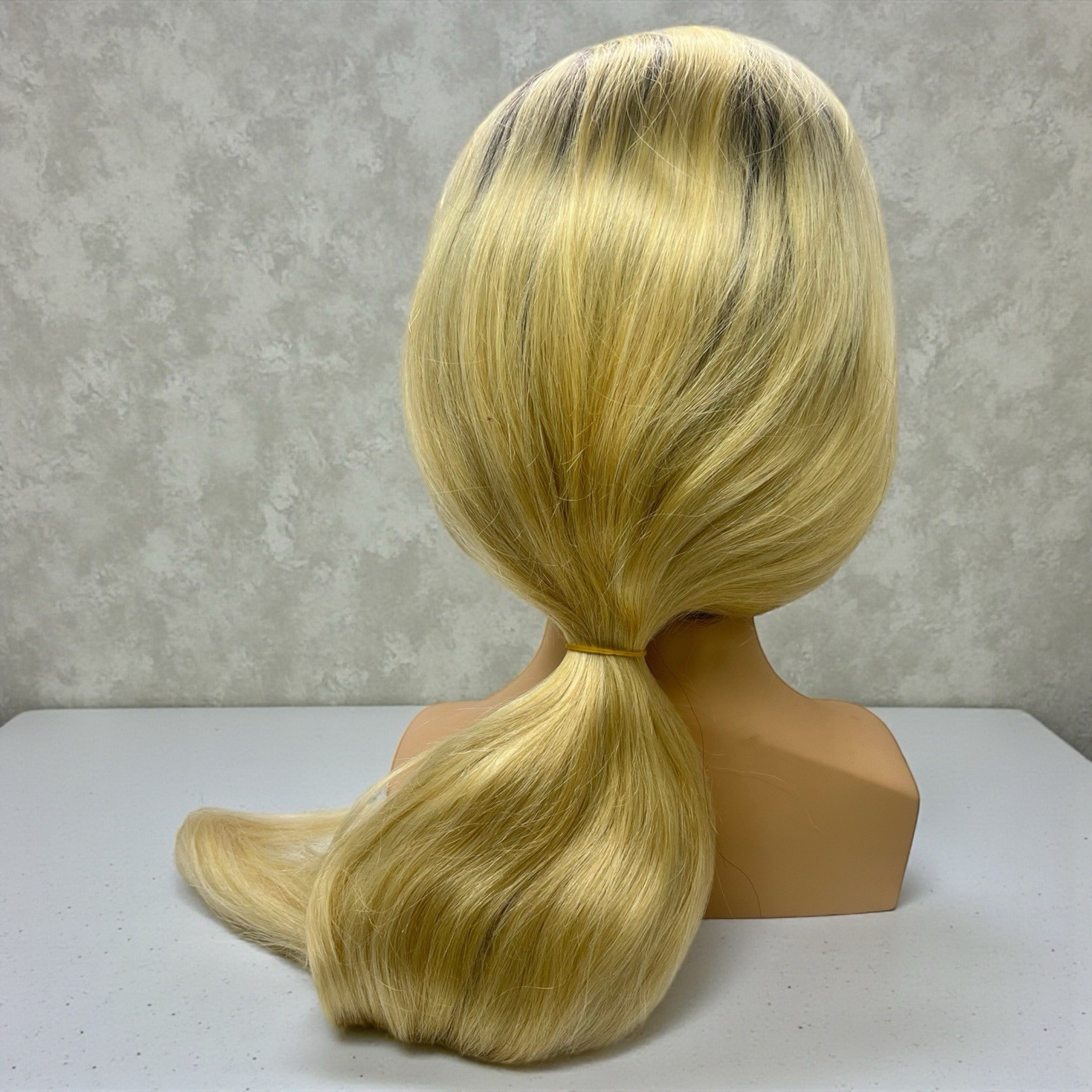 24" Cosmetology Mannequin Head 100% Human Hair Haircut Styling Training Doll