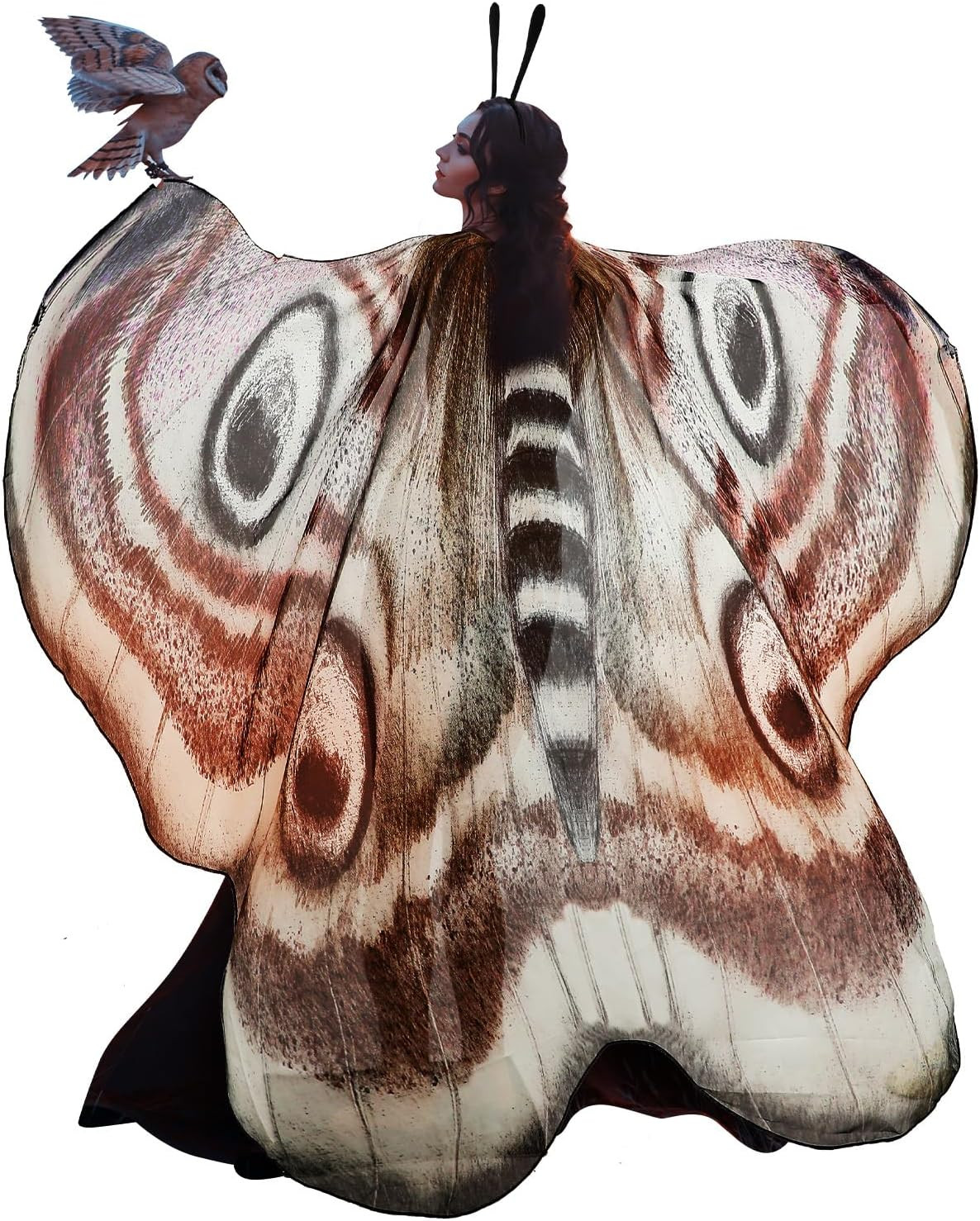 2 Pcs Halloween Moth Wings Costume Butterfly Shawl Moth Wing Cape Costume Access