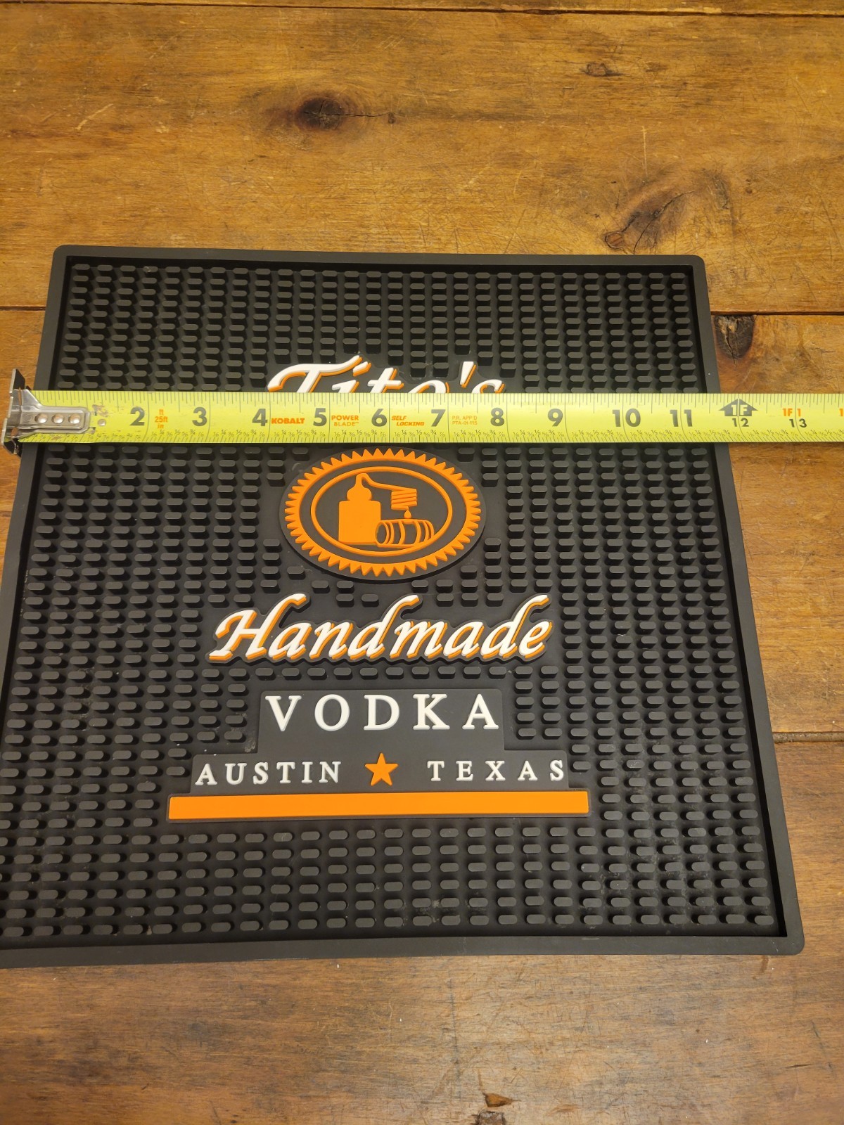 Tito's Vodka Rubber Shot Spill Rail Cocktail Bar mat 11.5 X 11.5 Replacement