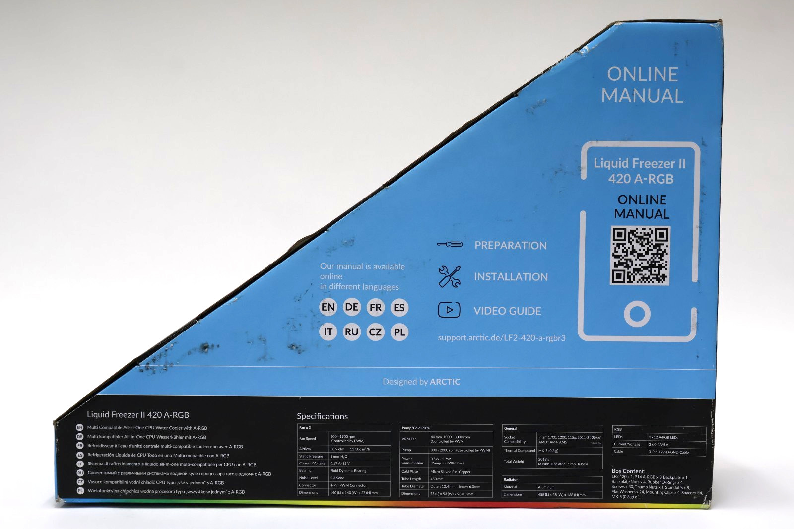ARCTIC Liquid Freezer II 420 A-RGB Water Cooler Black (OEM) ACFRE00109A NEW