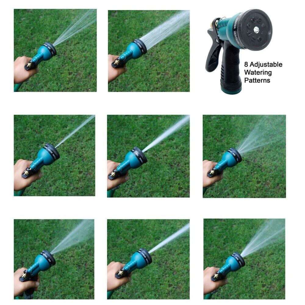 Garden Hose Nozzle Spray Nozzle Heavy Duty High Pressure Leak Proof 8-Pattern US