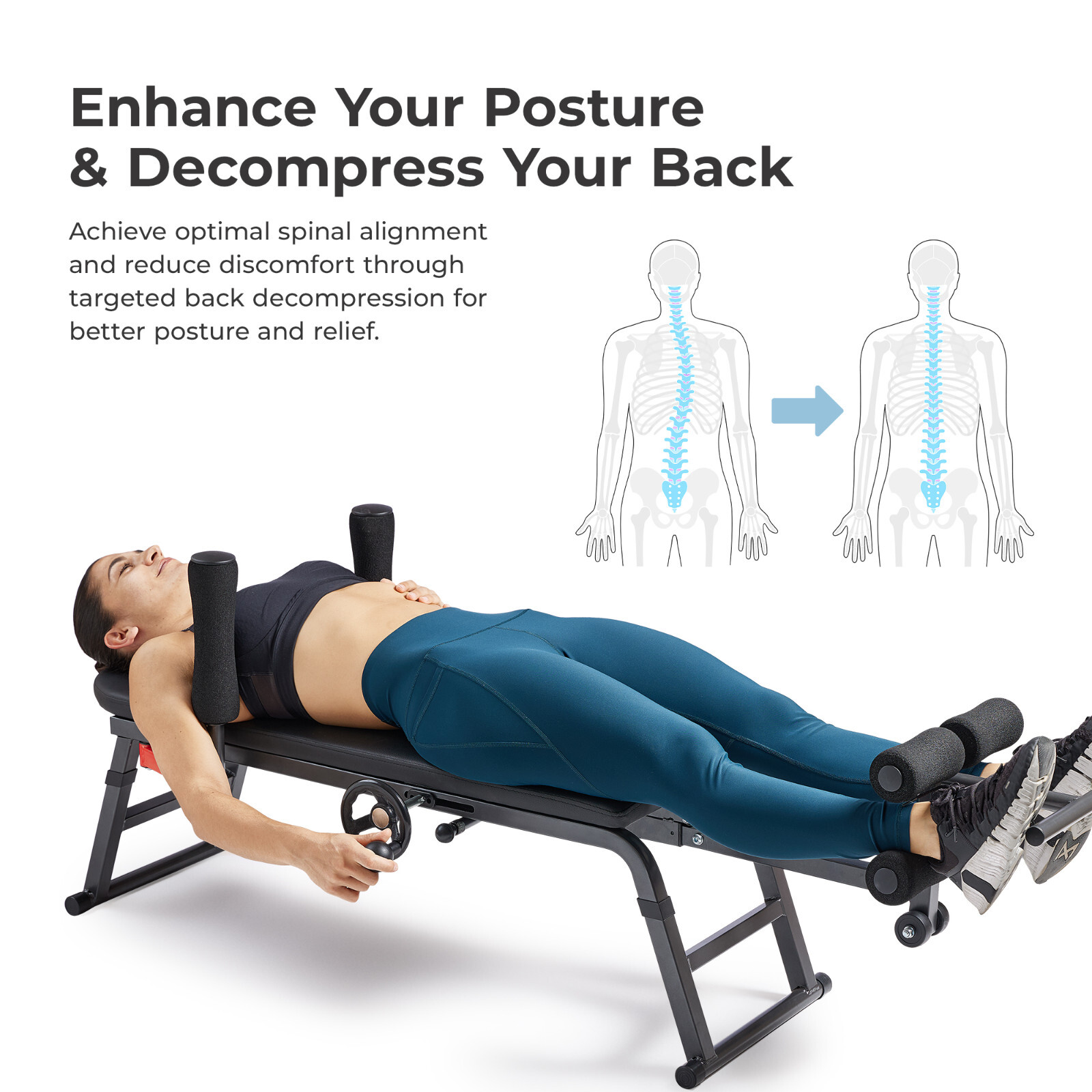 Pain Relief Decompression Table Inversion Traction Stretch Flexibility Training