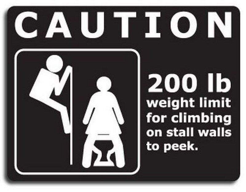 Funny Bathroom Sign - 200 Pound Limit - Gag Toilet Prank Sign - Potty Humor Joke