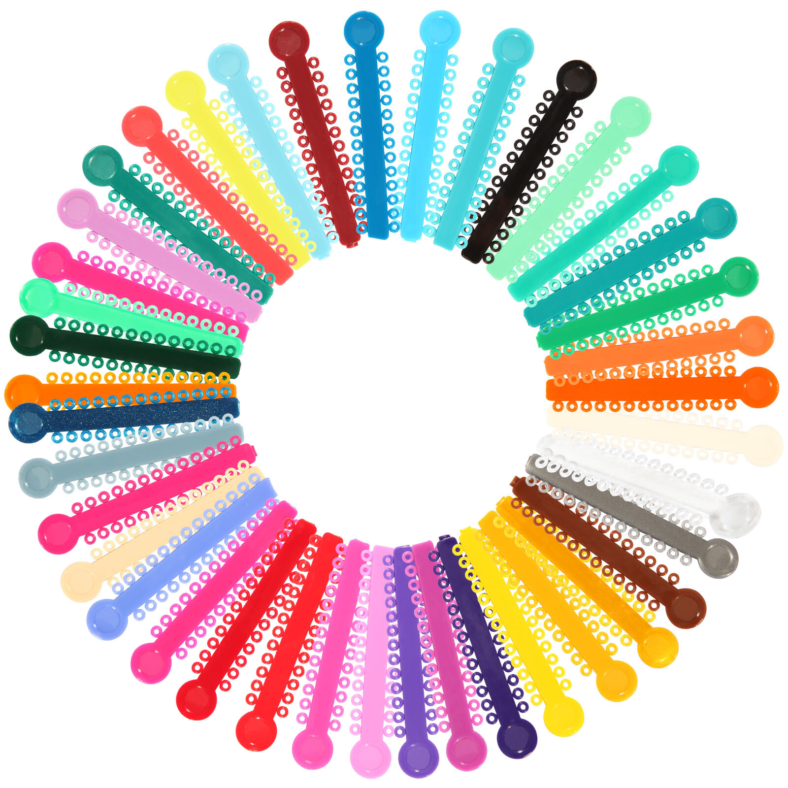 1040pcs Dental Orthodontic Ligature Ties Elastic Bands for Brackets 43 Colors AA