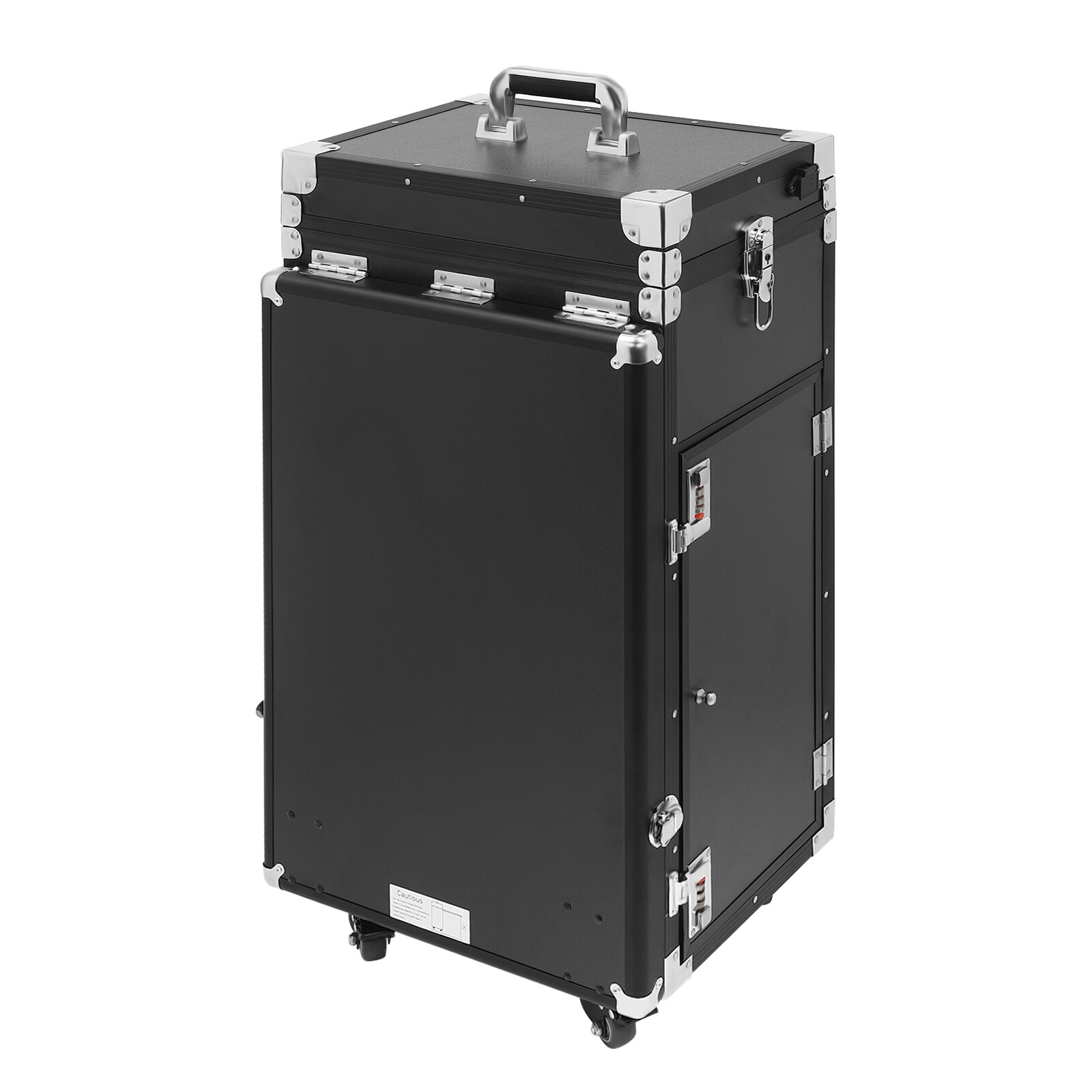 Nail Desk Mobile Station Rolling Makeup Train Case Manicure Table with Speaker