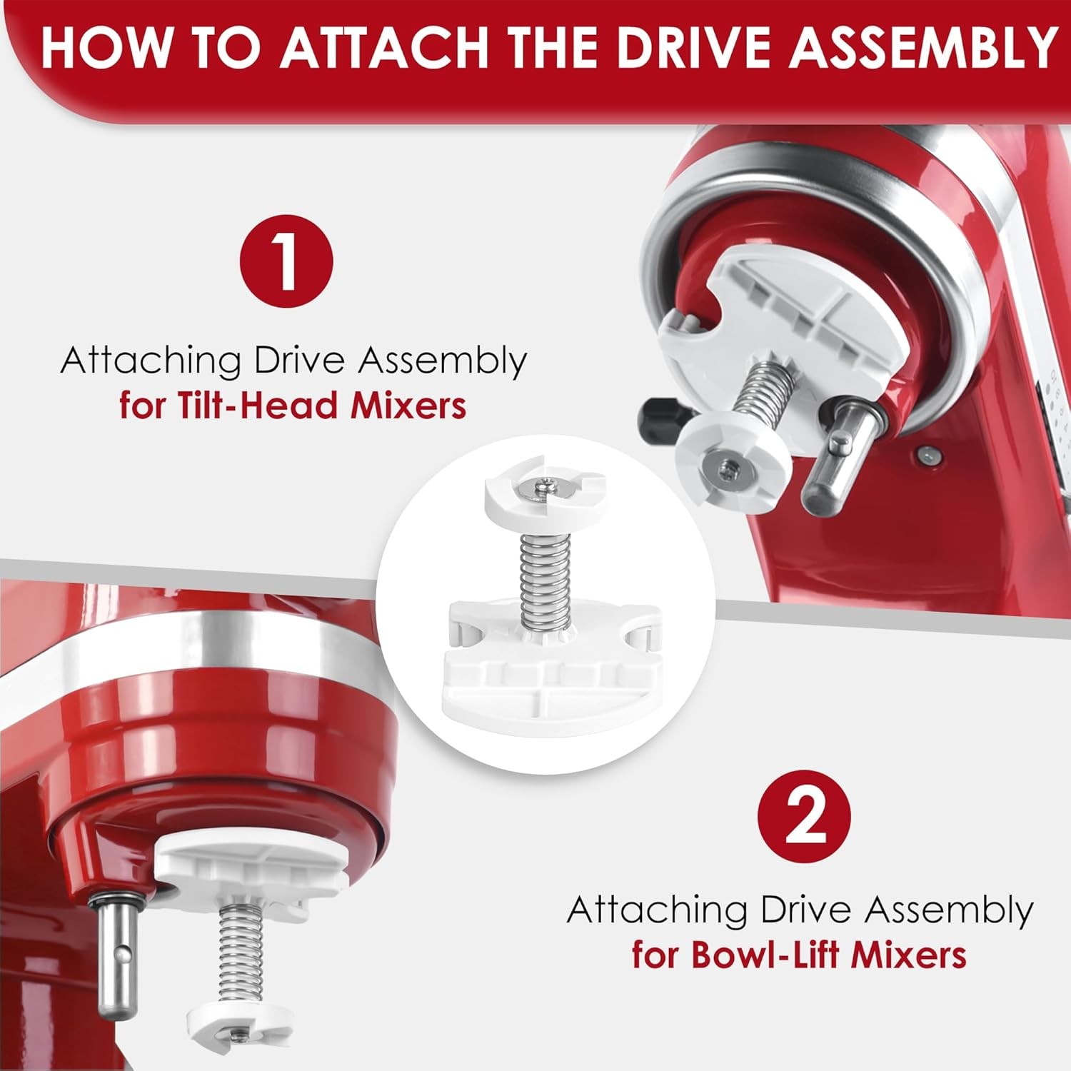 Ice Cream Maker Attachment for KitchenAid Mixers, Fits KitchenAid 4.5/5QT