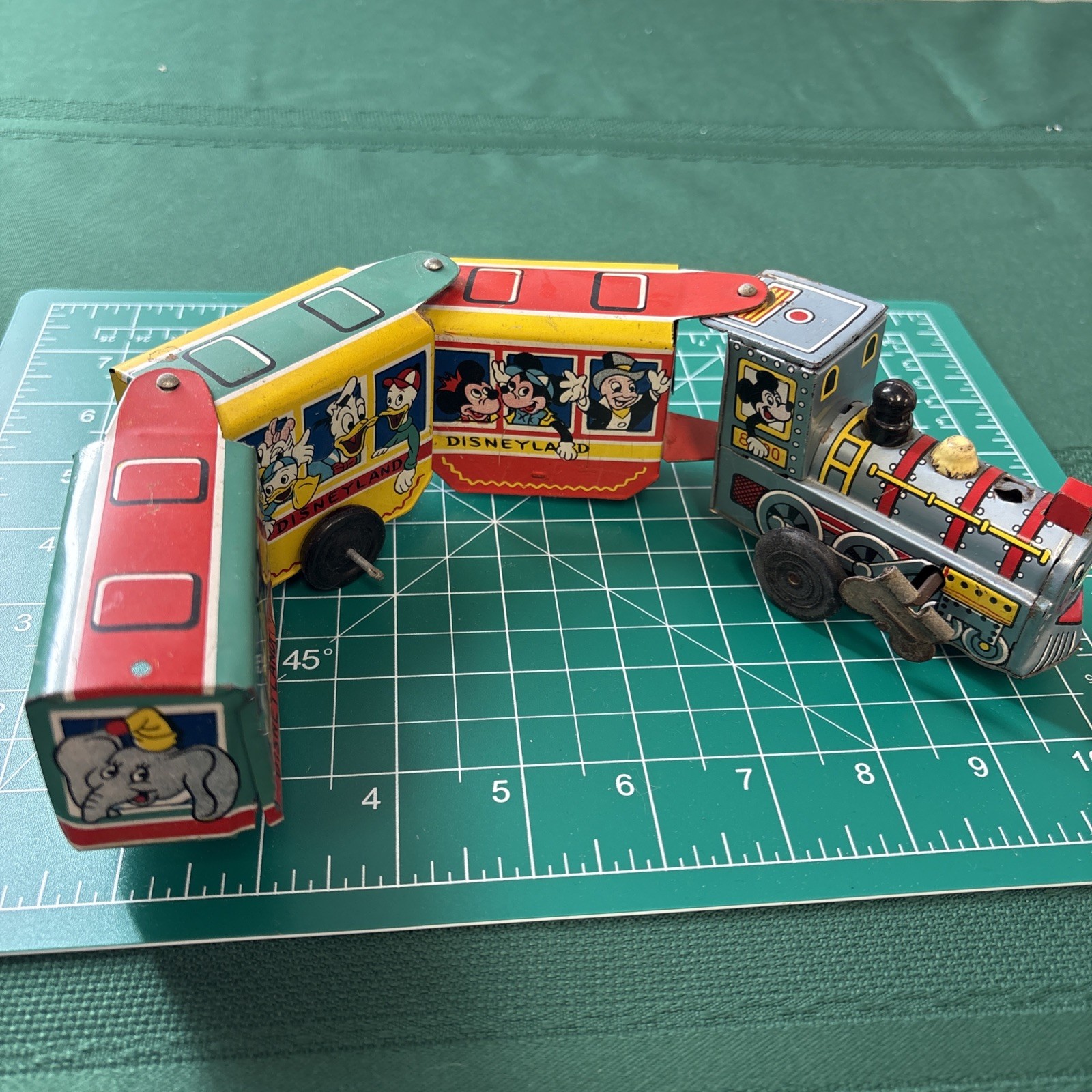 1950's MARX TIN LITHO WIND UP MICKEY MOUSE DISNEYLAND TRAIN Pre Owned Not Tested