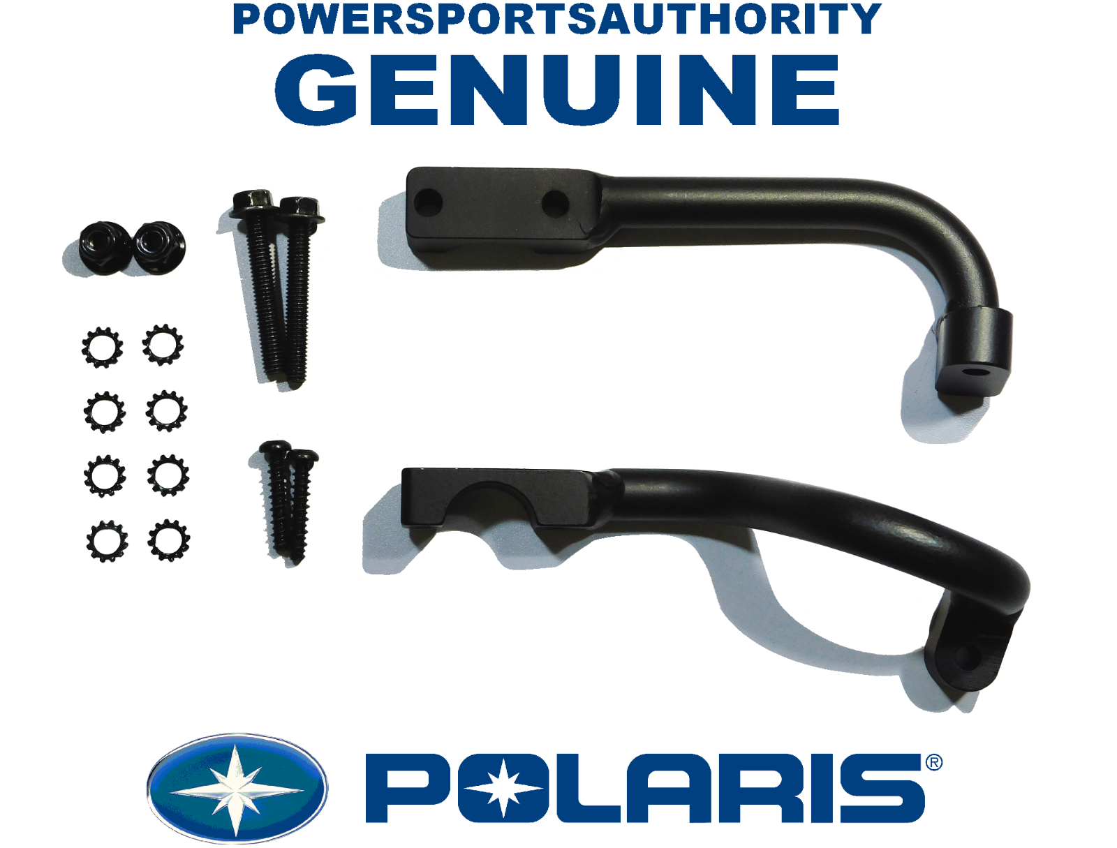 2013-2024 Polaris Sportsman 800 1000 OEM Black Hand Guard & Bracket Kit Assy P85