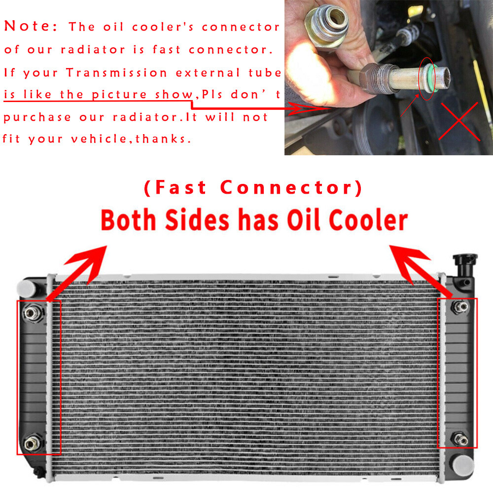 Radiator For 1994-2000 Chevy GMC C/K 1500 2500 3500 Tahoe Yukon W/ 4 Oil Coolers