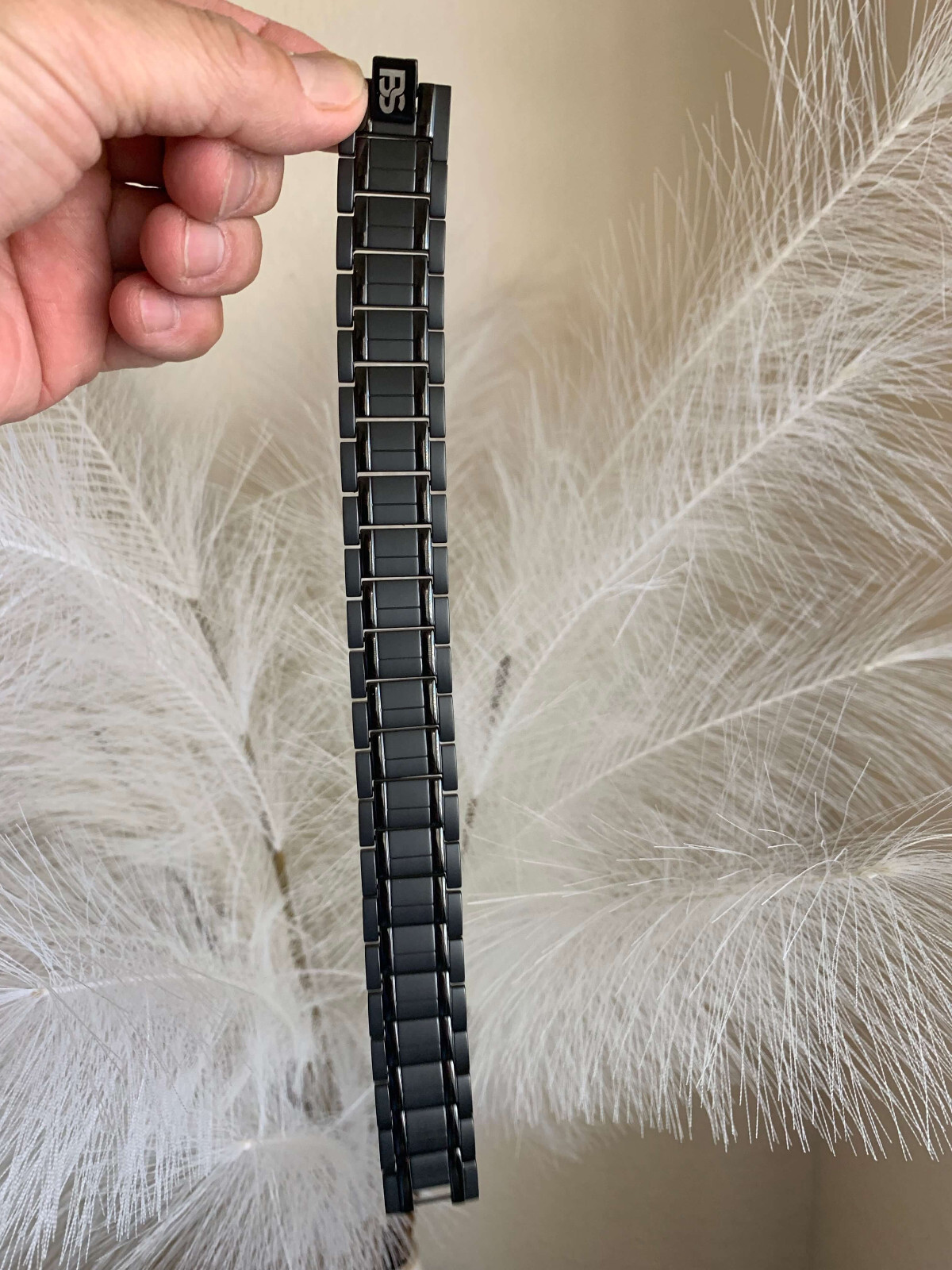 Giant Black Magnetic Bracelet Enhance Energy Balance Power Calm Joy Perfect Gift