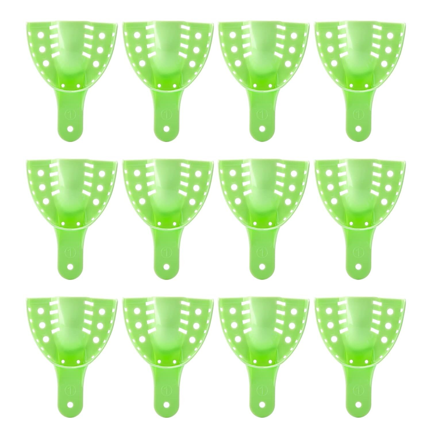 JMU Dental Impression Trays Perforated Plastic Multiple(Choose Size &Qty) 12/Bag