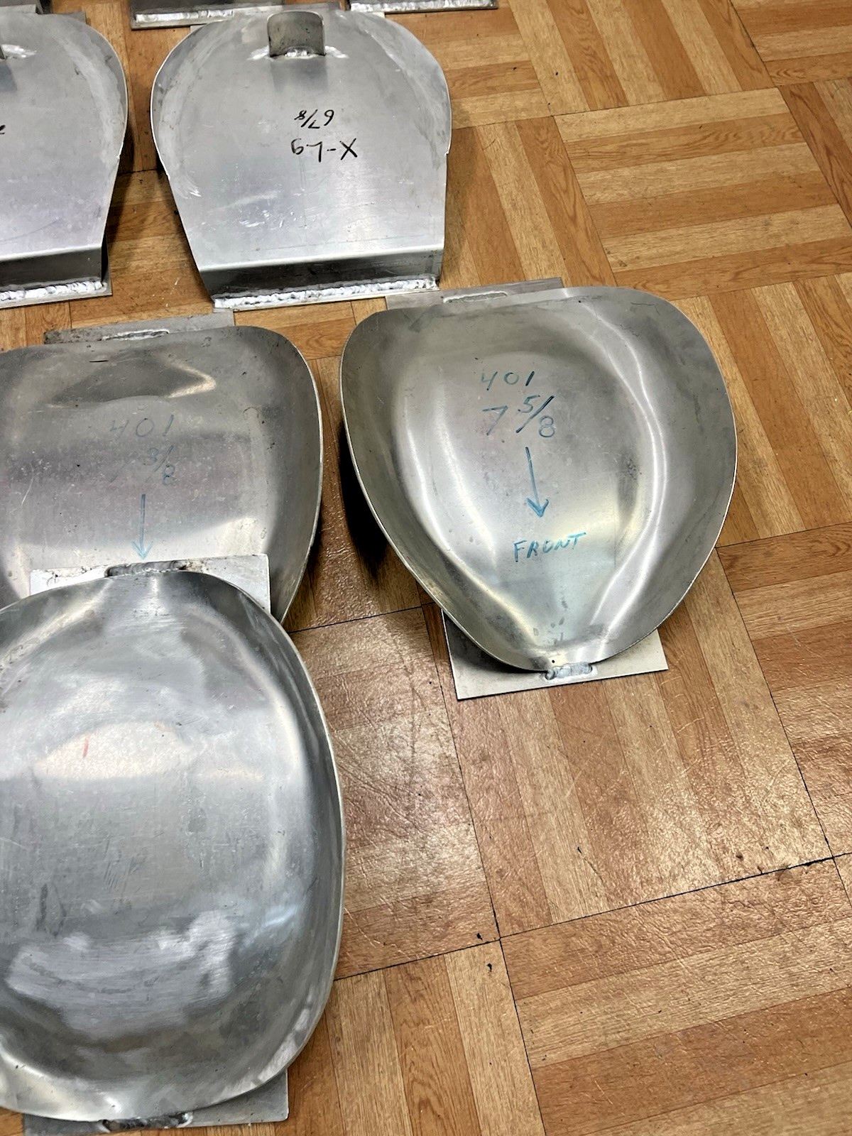 Vintage Aluminum Hat Mold Lot MILLINERY Cowboy factory industrial making metal