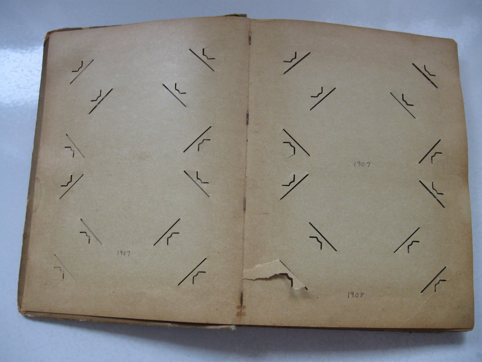 2 EMPTY ANTIQUE POSTCARD ALBUMS