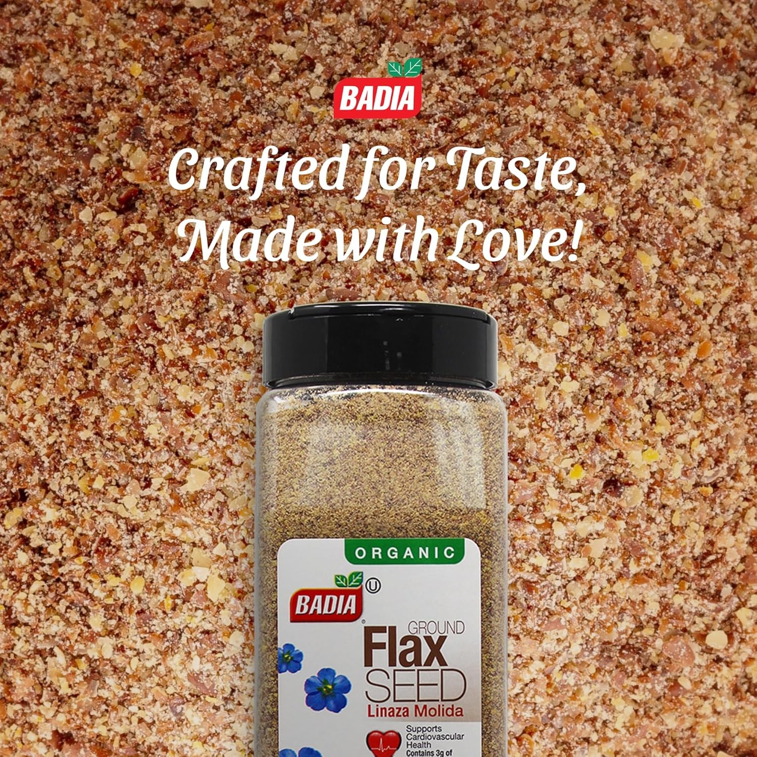 Organic Ground Flax Seed, 16 Oz - Superfood High in Fiber & Omega-3, Certified O