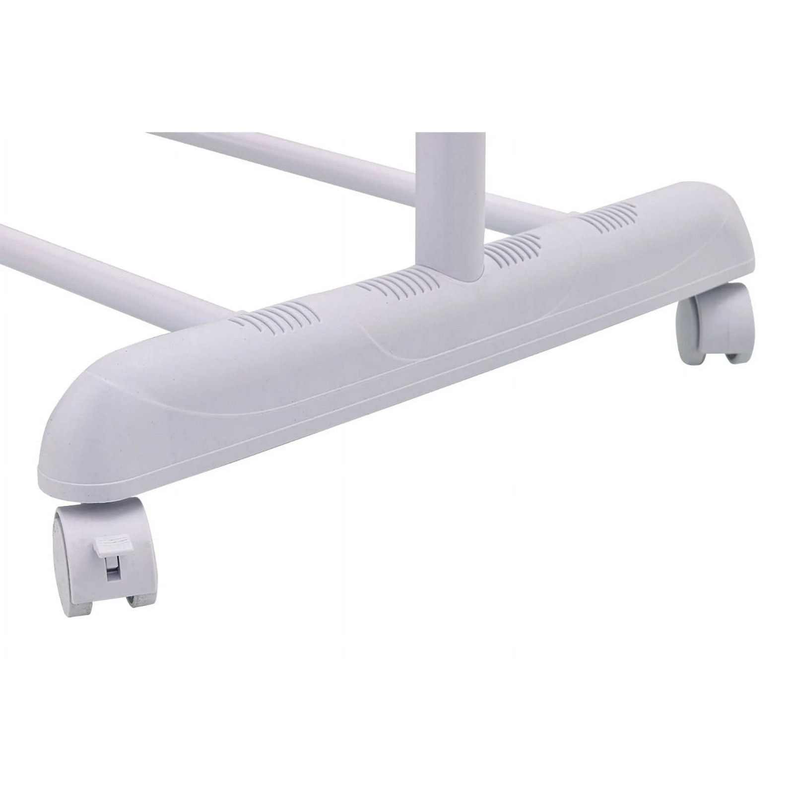 Mainstays Adjustable Metal Rolling Garment Clothes Rack, Chrome & White