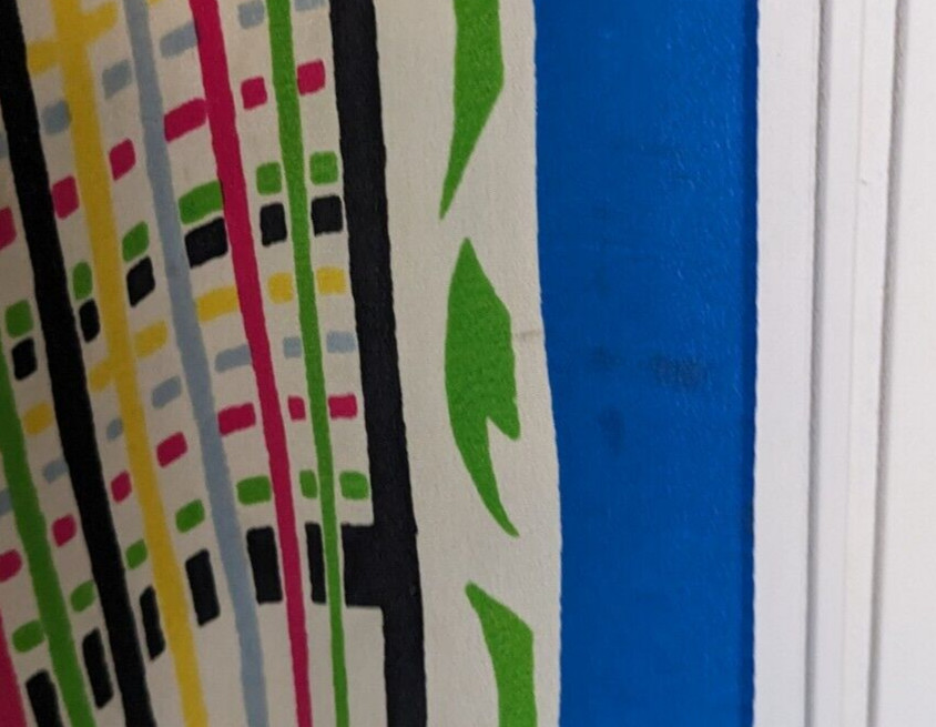 Vintage floral bird stripped scarf long rectangle approx 15 x 40" satin