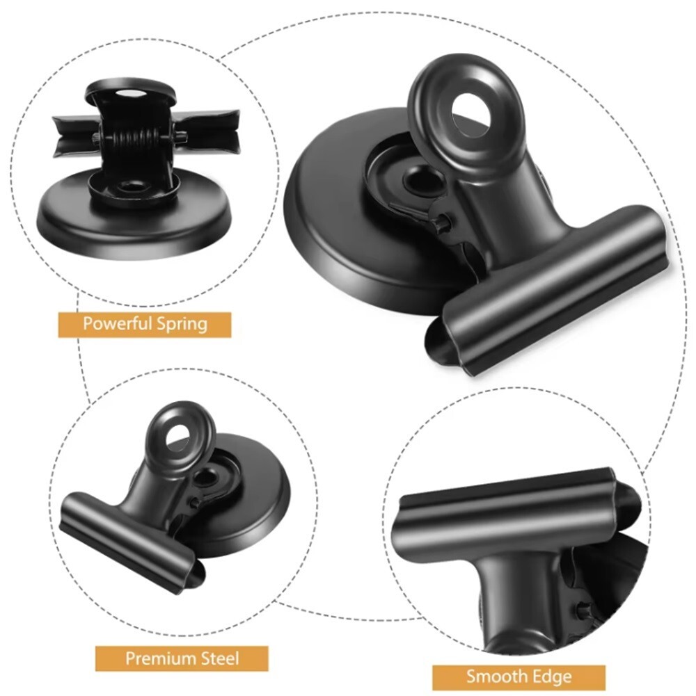 10‑Pack Heavy‑Duty Magnetic Clips – Strong Refrigerator Magnet Clips for Home