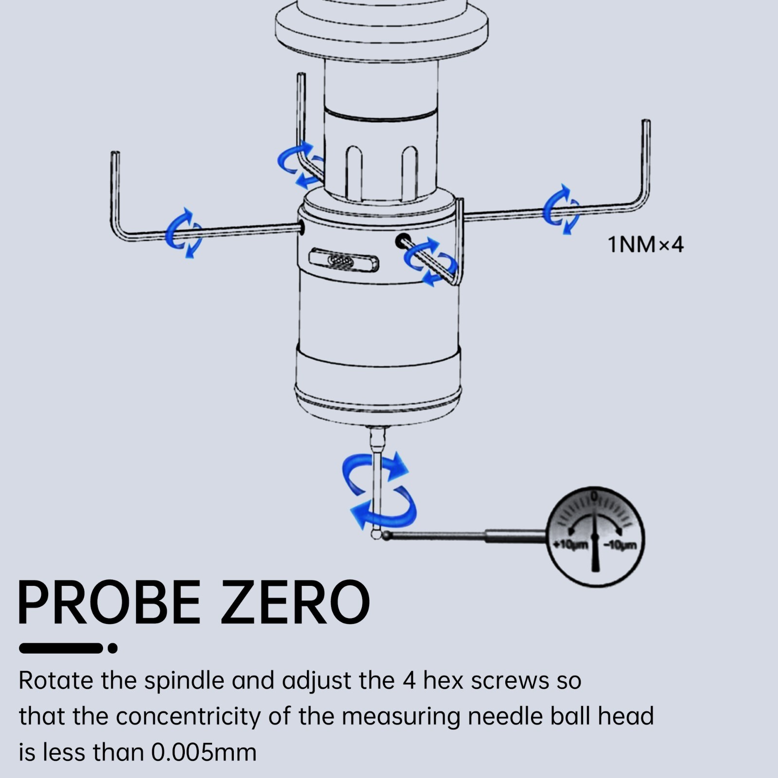 CNC IP67 0.001mm precision wireless 3D probe Infrared Trigger Probe Finder