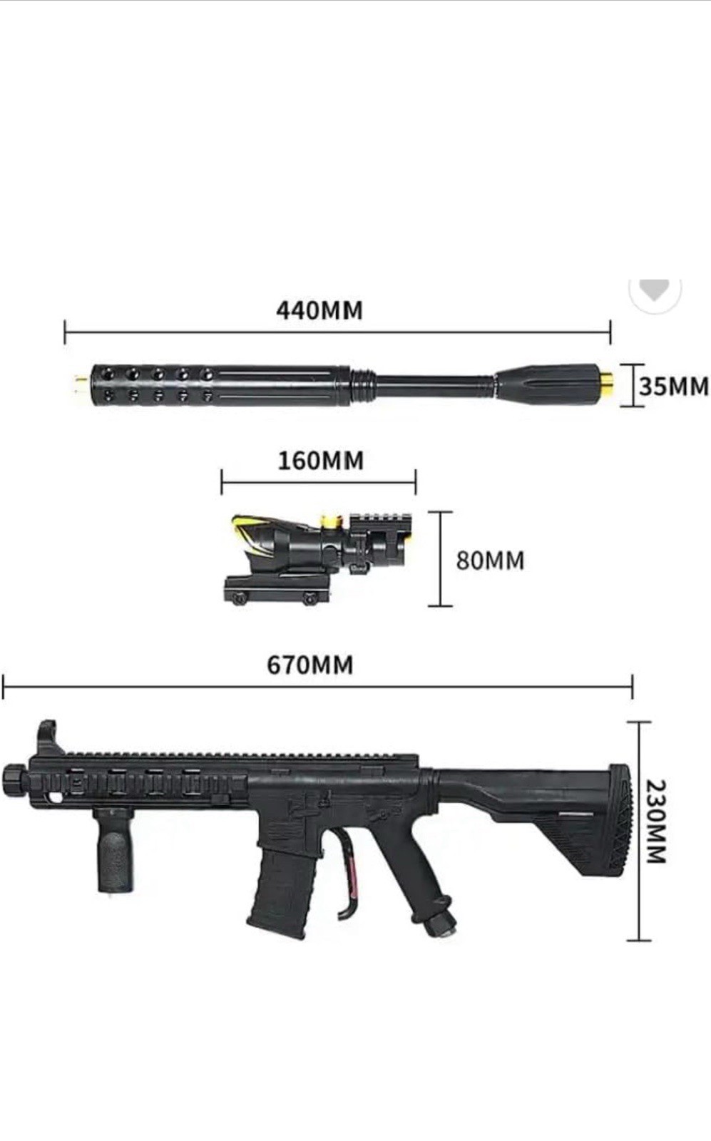 Assault Rifle High Pressure Washer Gun